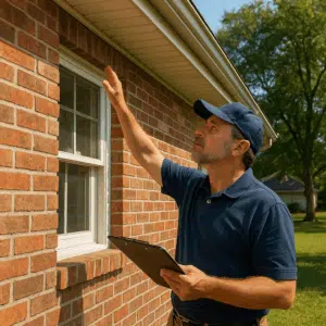 Buyer’s home inspection of a brick home in Gatlinburg, TN