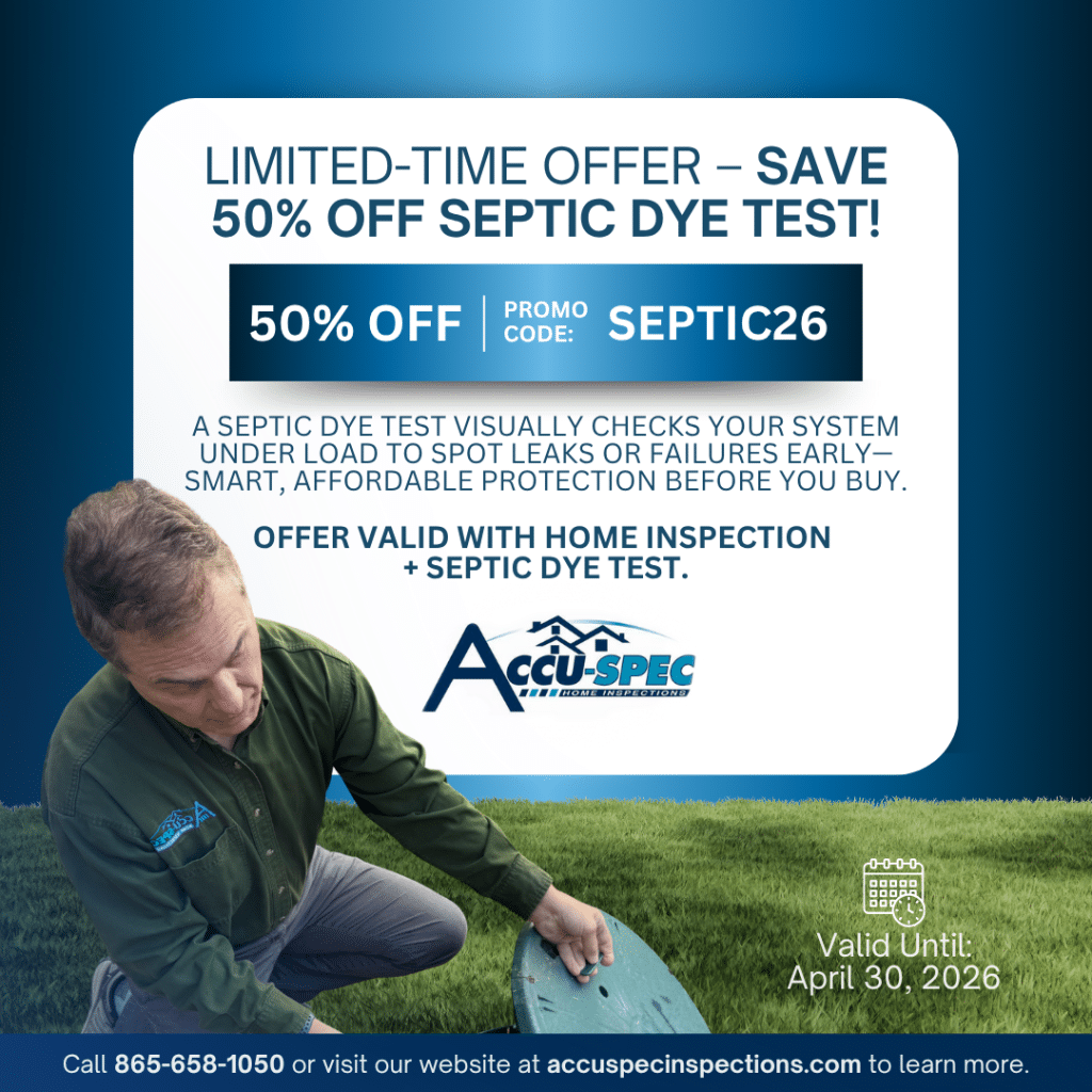 Accu-Spec Inspection Services Septic Dye Test Promo